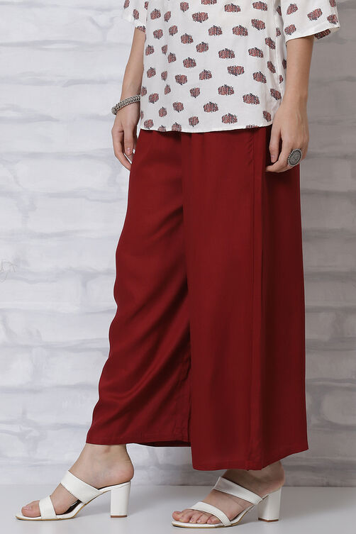 White Viscose Palazzo image number 2