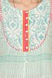 Teal Green Kalidar Gauge Kurta image number 1