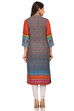 Blue Straight Modal Kurta image number 3