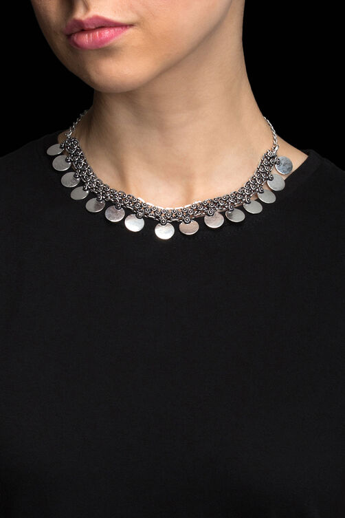 Silver Metal Brass Necklace image number 0
