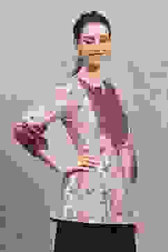 Grey Polyester Printed Straight Top image number 4