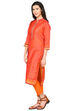 Pink Straight Polyester Kurta image number 2