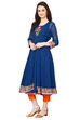 Indigo Kalidar Viscose Kurta image number 4