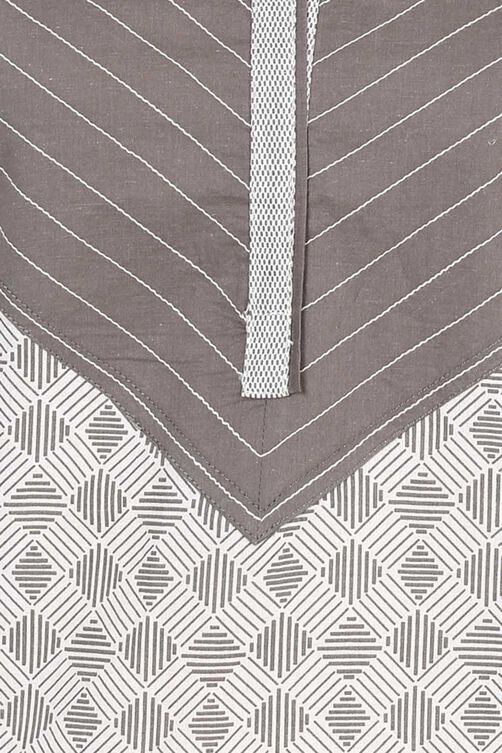 Grey Straight Cotton Kurta image number 1