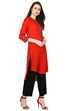 Red Straight Modal Kurta image number 2