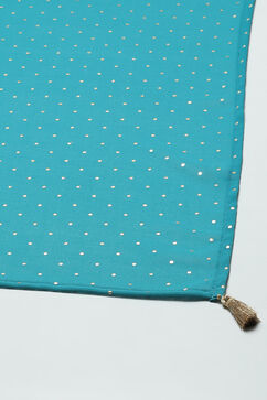 Turquoise Art Silk Dupatta image number 1