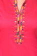 Pink Straight Cotton Kurta image number 4