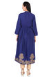 Blue Front Open Viscose Rayon Kurta image number 6