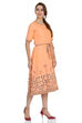 Peach A Line Cotton Dress image number 2