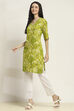 Blue Viscose Rayon Printed Straight Kurta image number 2