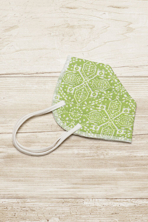 Green Cotton Mask image number 2