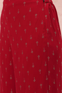 Pink Art Silk Straight Suit Set image number 2
