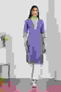 Blue Cotton Straight Kurtas image number 5