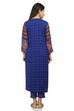 Blue Straight Viscose Kurta image number 4