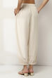 Ivory Cotton Blend Pants image number 4