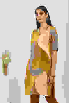 Yellow Rayon Straight Kurtas image number 2