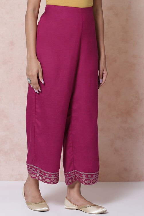 Wine LIVA Palazzo Pants image number 2