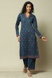 Deep Red Jacquard Straight Printed Kurta Palazzo Suit Set image number 0