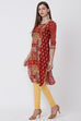 Rust Viscose Straight Kurta image number 0