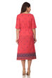 Coral A Line Cotton Dress image number 4