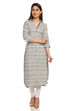 Ecru Straight Cotton Kurta image number 0