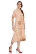 Peach Flared Cotton Dress image number 3