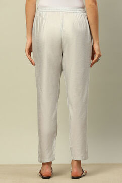 Silver Poly Viscose  Pants image number 5