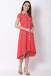 Coral Cotton A-Line Dress image number 3