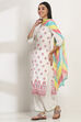 White Viscose Rayon Straight Set image number 3