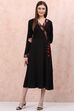 Navy Blue Acrylic Tiered Kurta image number 0