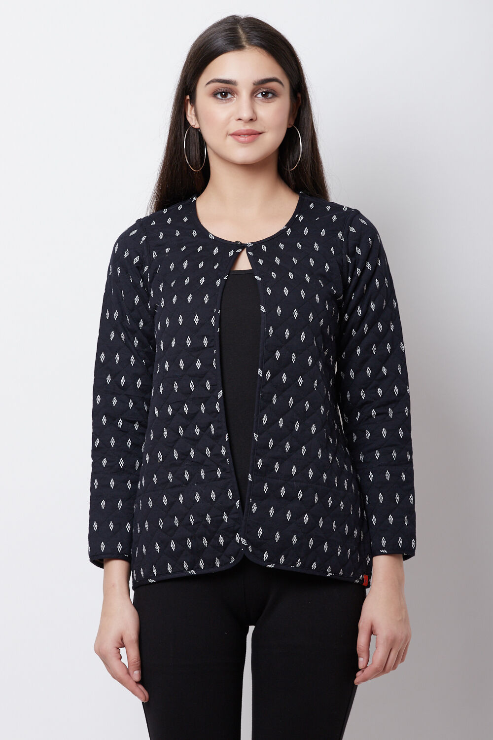 Buy Black Cotton And Flex Straight Jacket 1N by Rangriti