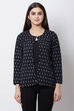Black Cotton And Flex Straight Jacket image number 0