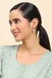 Mint Green Brass Jhumka image number 3