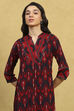 Red Viscose Blend Printed Gathered Kurta Palazzo Set image number 1