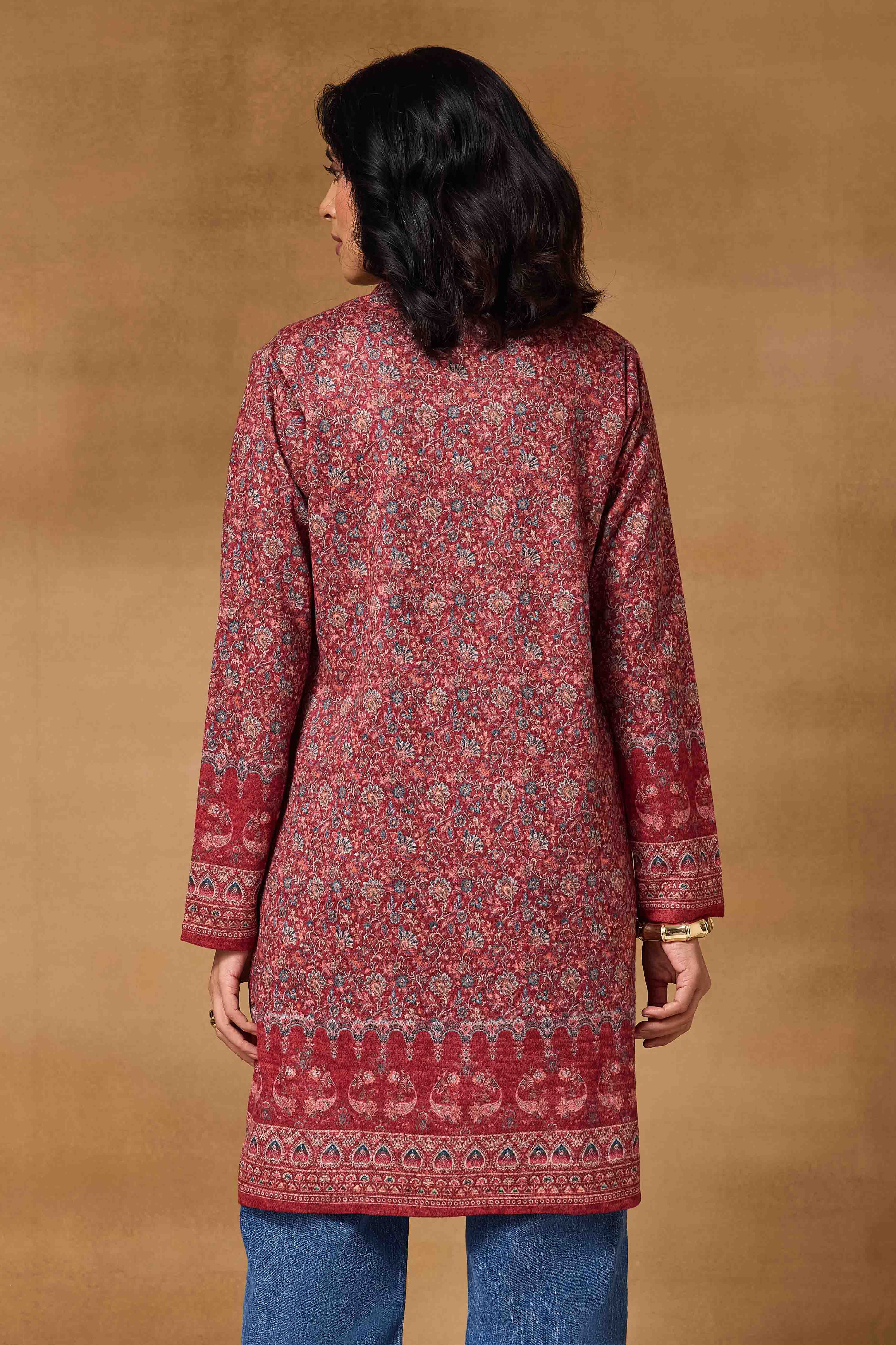 Red Polyester Regular Printed Cape image number 4