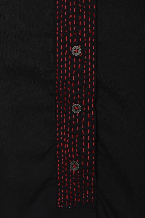 Rangriti Black Straight Viscose Kurta image number 1