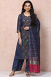 Blue Art Silk Straight Suit Set image number 0