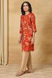 Black Viscose Blend Straight Printed Kurta image number 3