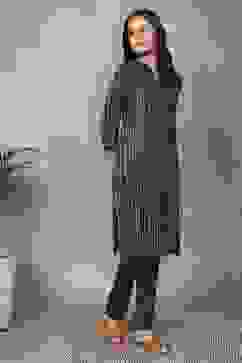 Blue Printed Straight Kurta image number 4