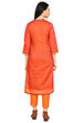 Pink Straight Polyester Kurta image number 4