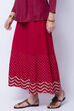 Maroon Poly Cotton Palazzo image number 1