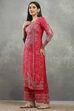Pink Viscose A-line Kurta Pants Set image number 3