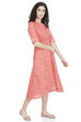Orange A Line Cotton Dress image number 3