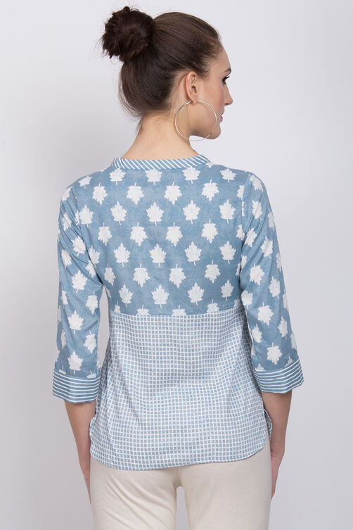 Grey Viscose Indie Top image number 4