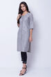Pink Poly Cotton Straight Kurta image number 3
