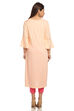 Peach Straight Viscose Kurta image number 4