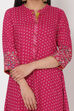 Pink Viscose Rayon A Line Kurta image number 1