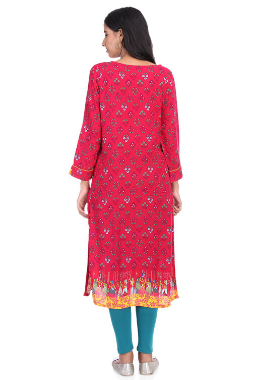 Phalsa Straight Kurta image number 0
