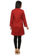 Rust Straight Cotton Linen Kurta image number 4