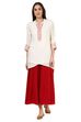 White Straight Viscose Rayon Indie Top image number 6